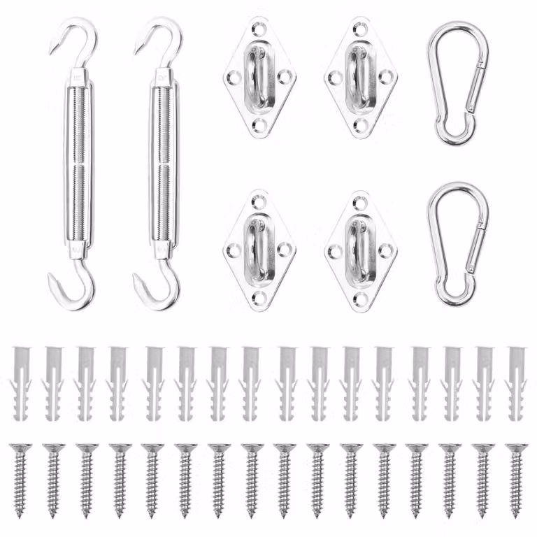 Maison Exclusive - Set Accessori per Vela Parasole 8 pz in Acciaio Inossidabile