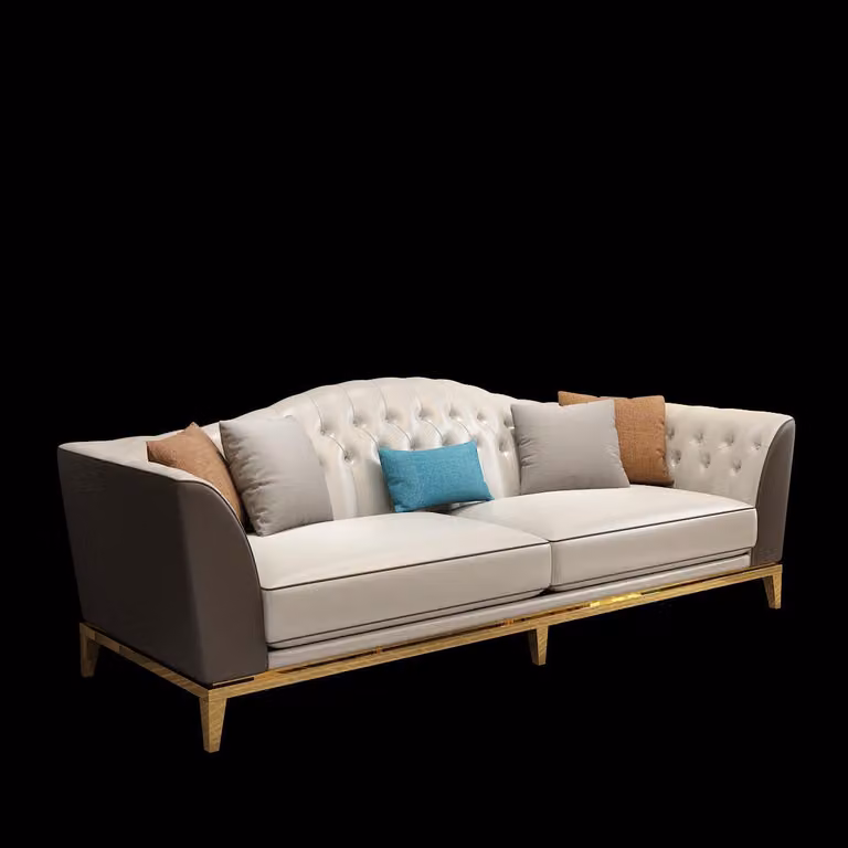 Leder Sofa Couch Polster Chesterfield Garnitur 2+1 Sitz Sitzer Couchen Sofas