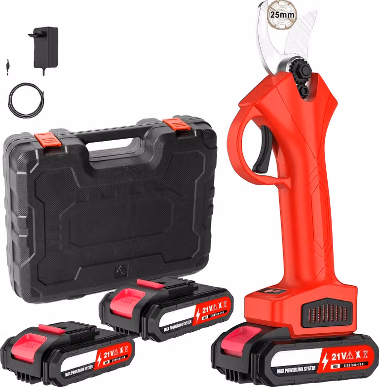Tagliasiepi elettrici, motore brushless, impugnatura ergonomica, 2 batterie