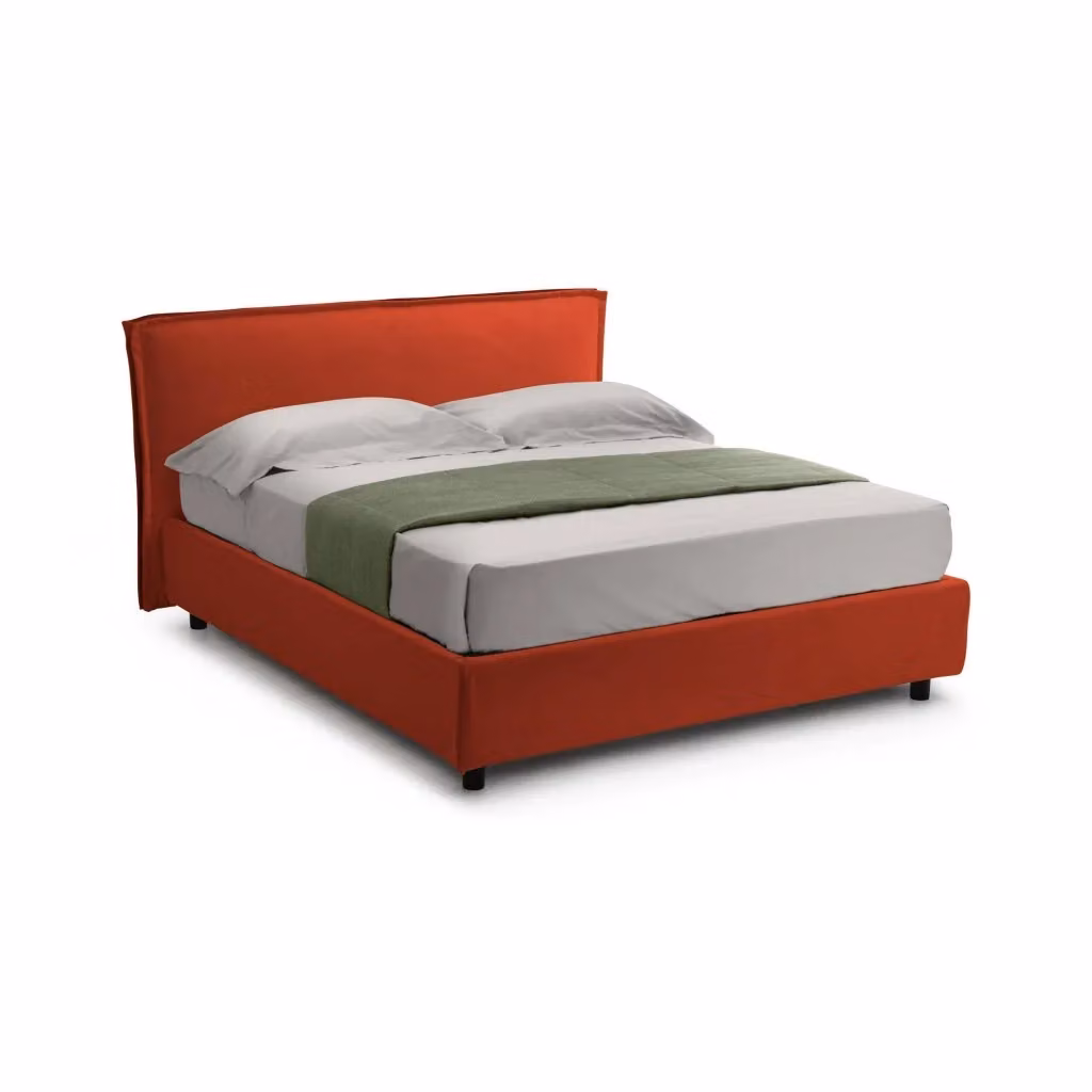 Letto Matrimoniale Brunate DMORA con Materasso Incluso, Arancione, L/P: 160 x 200 cm – 2