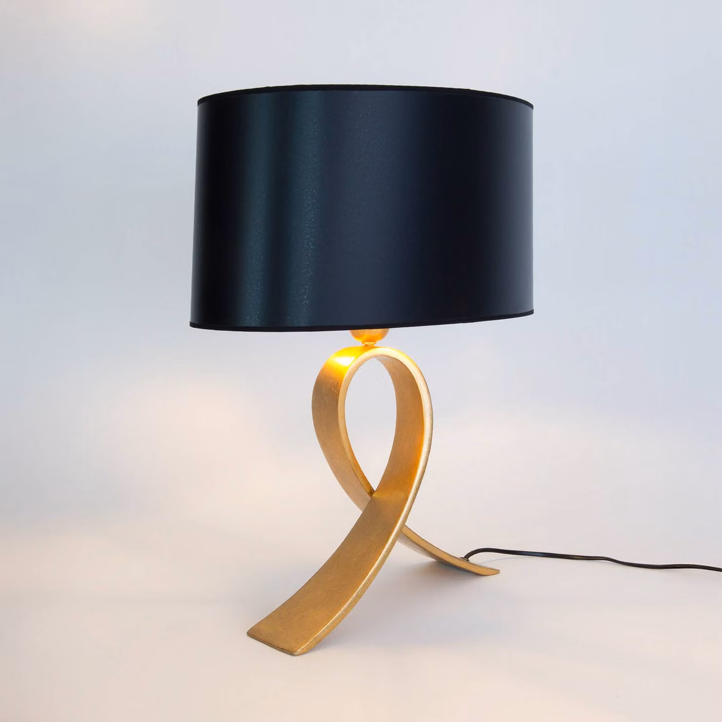 Holländer Lampada da tavolo CICLO OVAL, Nero, Soggiorno / Sala da pranzo, Metallo, Moderno, Lampada da tavolo