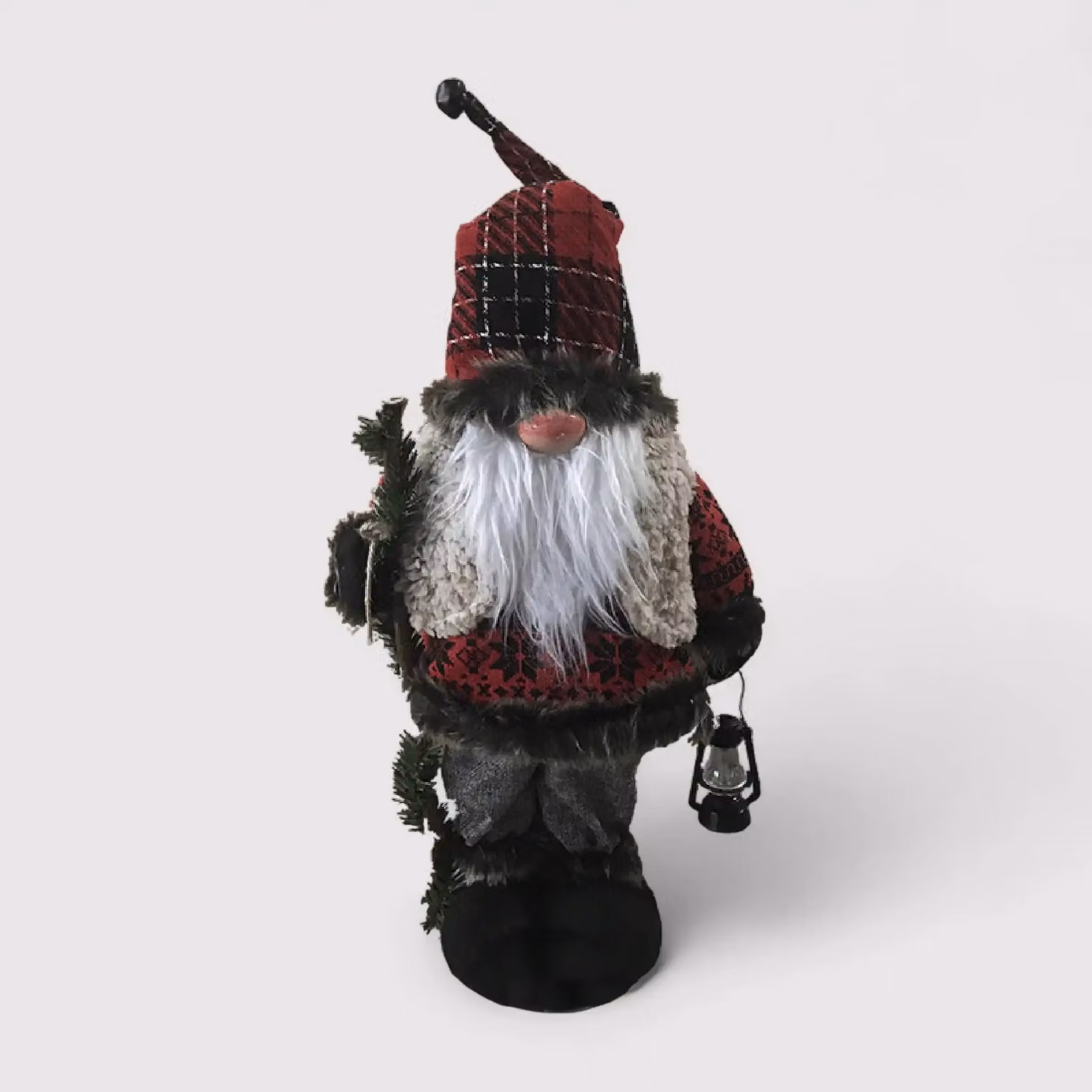Babbo Natale in plastica rosso decorativo