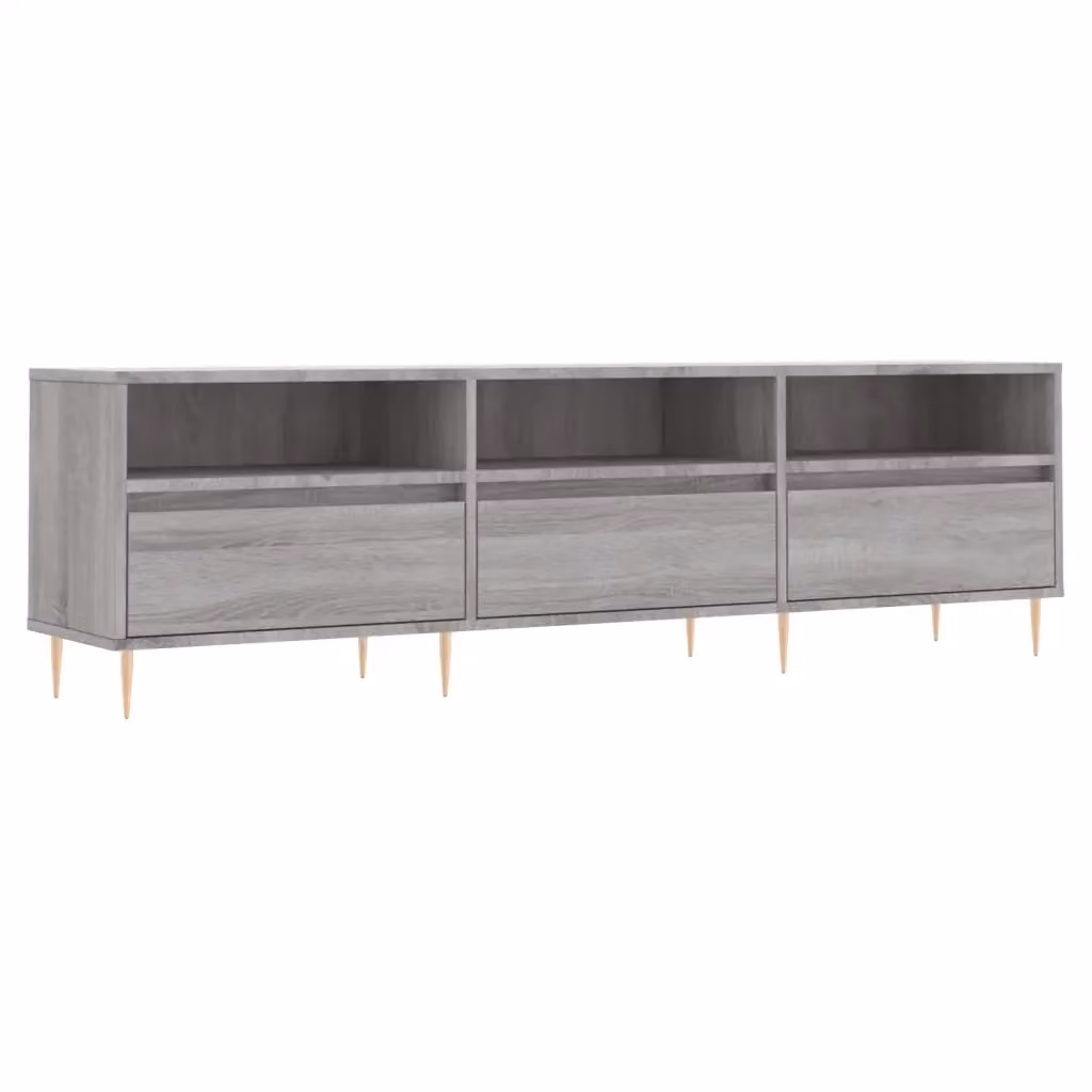 Mobile Porta TV Moderno Grigio con Finitura Opaca in Legno e Metallo L: 150 cm, P: 30 cm, H: 44,5 cm – 2