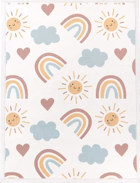 Tappeto lavabile per bambini Emilio multicolore L: 140 cm, P: 200 cm – 1