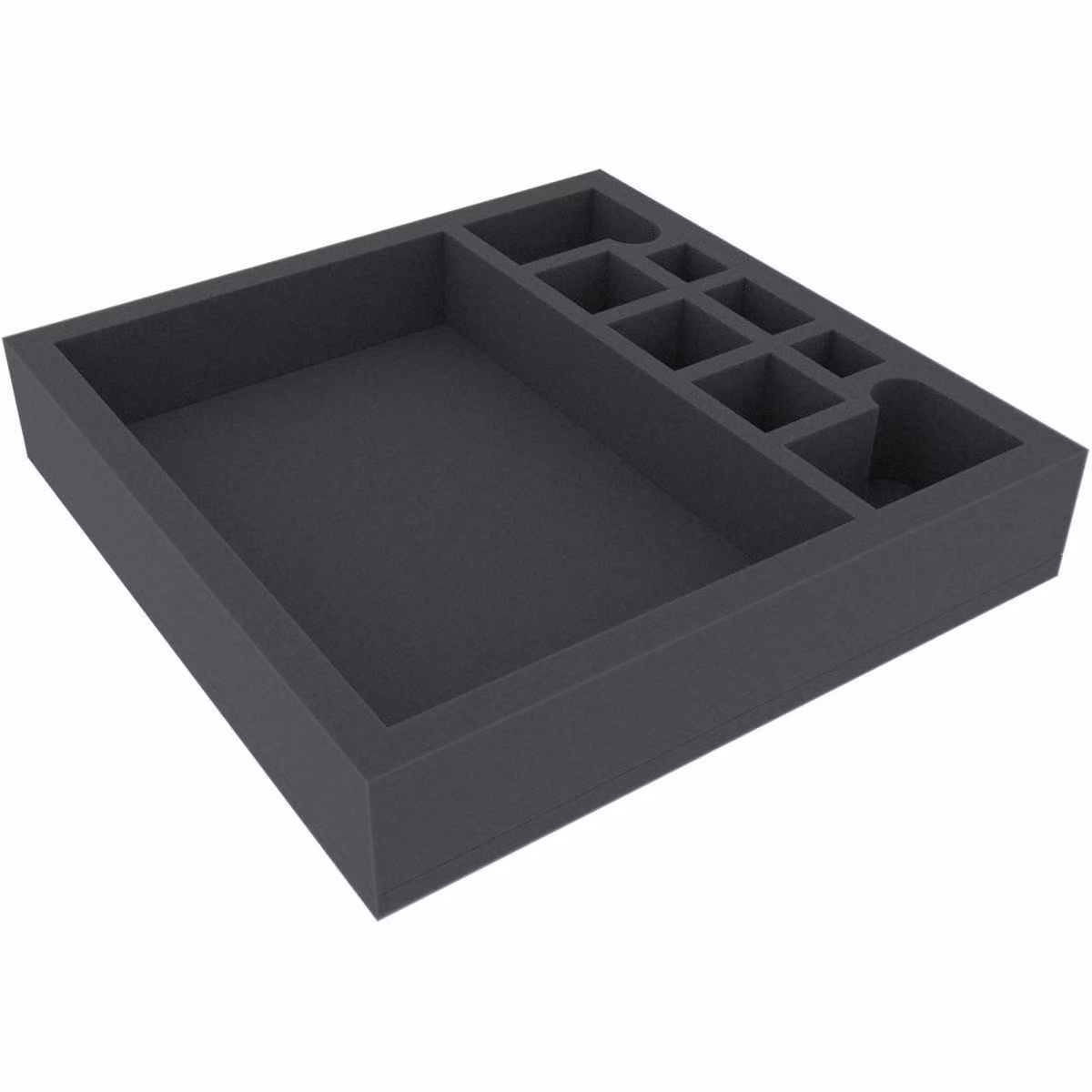 Inserto in schiuma 285x285x55 mm con 9 scomparti per giochi da tavolo