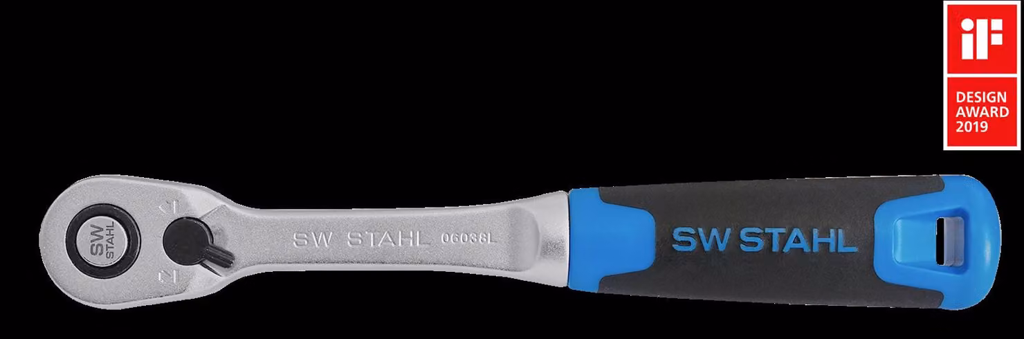 Cricchetto reversibile in acciaio SW, 3/8", design sottile 06038L