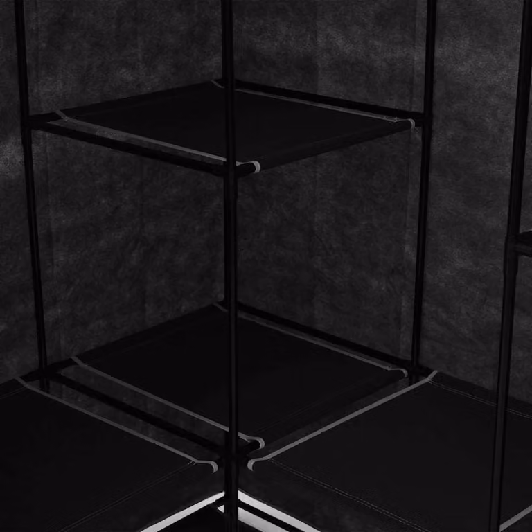 vidaXL Armadio ad angolo nero 130 x 87 x 169 cm