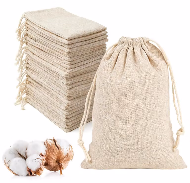 24 sacchetti di cotone, 18x13 cm, con cordino, ideali per creare calendari dell'Avvento fai-da-te, riutilizzabili per confezionare regali
