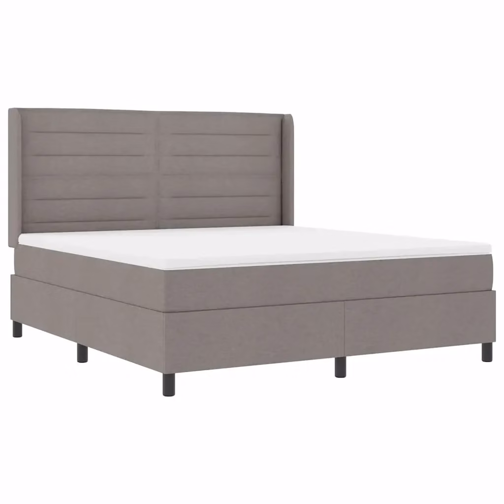 Letto a molle insacchettate con illuminazione LED sottostante e testiera vidaXL in tessuto beige o grigio L/P/H: 180 x 200 x 28 cm – 2