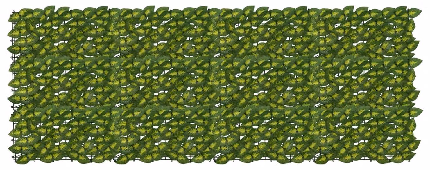Schermo per balcone con foglie Verde e Giallo 200 x 75 cm