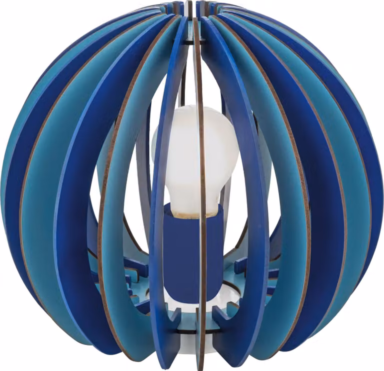 Eglo 95951 Fabella lampada da tavolo E27 legno blu-blu scuro