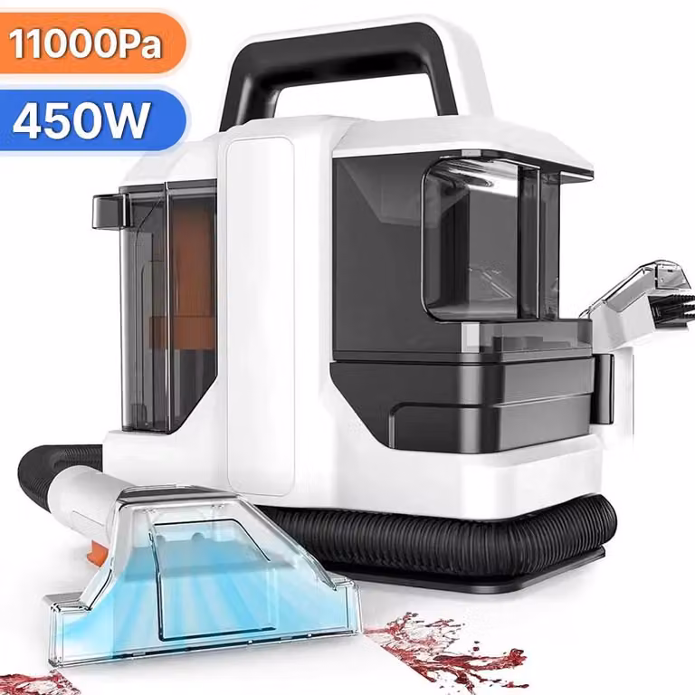 Detergente per macchie - Aspiralavapavimenti e imbottiti - 450 W - 11 kPa - Funzione di spruzzo e aspirazione - Cavo da 5,5 m - 220–240 V