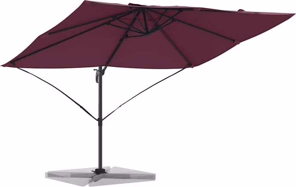 Ombrellone Rosso Bordeaux 351 x 250 x 260 cm