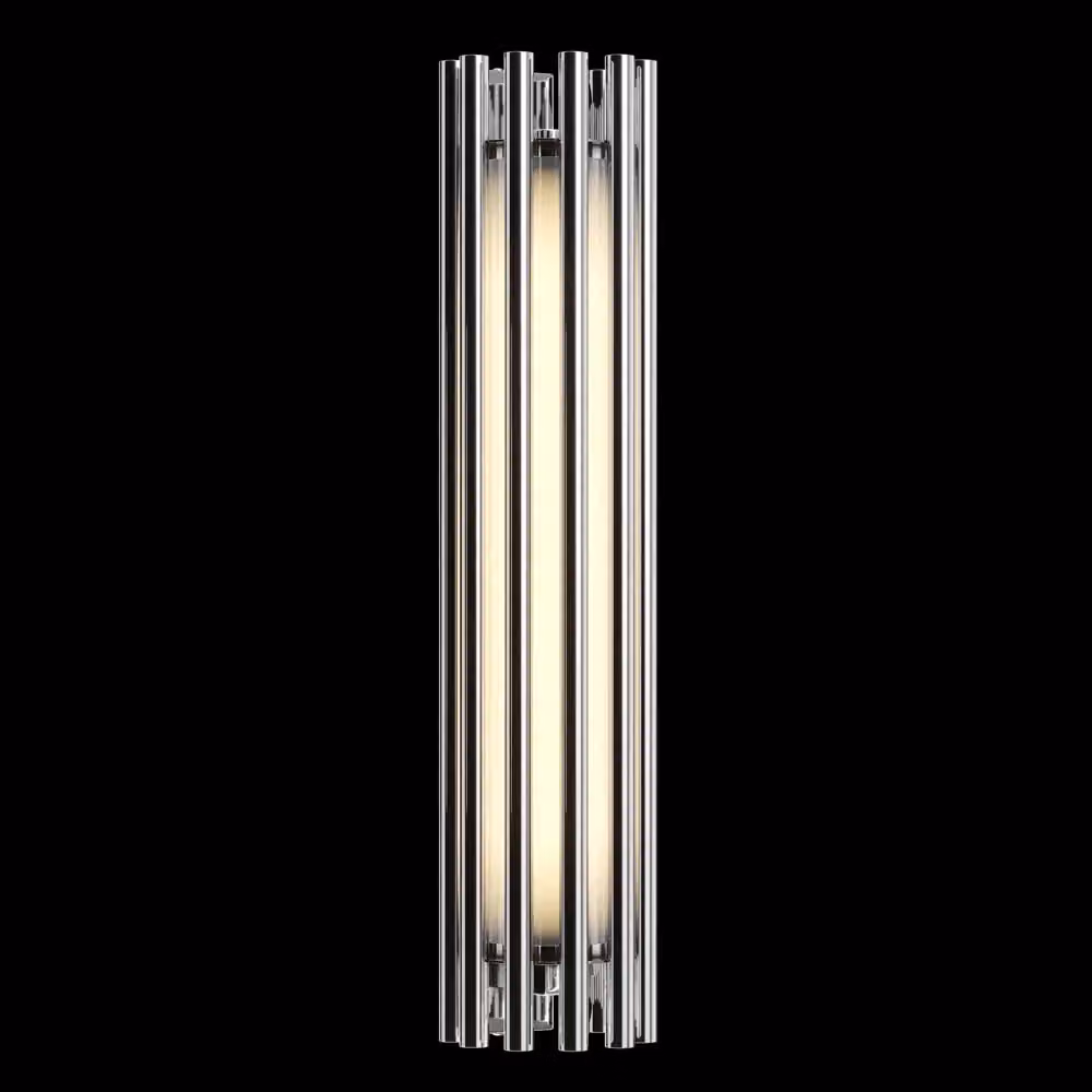 Applique Moderna Sonata Maytoni in Alluminio Cromo con Diffusore in Vetro Trasparente e Luce LED Warm White – 2