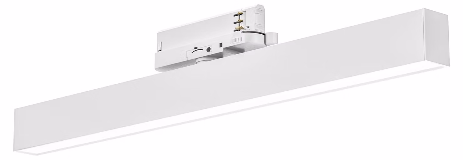 Reglette LED GFA 28W per Binario Trifase 3000K 2500lm Fascio 38° Alluminio Bianco Opaco - Gealuce
