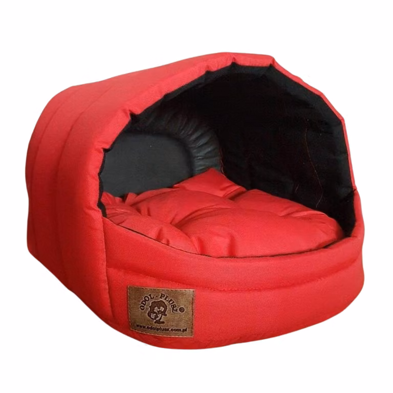 grotta per cani, cuccia per cani 34x40x39cm - rosso