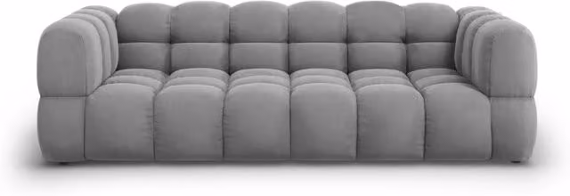 Divano modulare Sky Cosmopolitan Design a 4 posti in velluto grigio L: 244 cm, P: 88 cm, H: 75 cm – 1