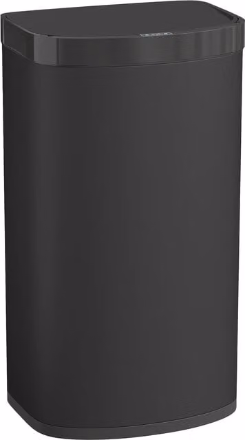 Bidone con sensore HOMCOM da 55 L in acciaio con coperchio soft-close, nero
