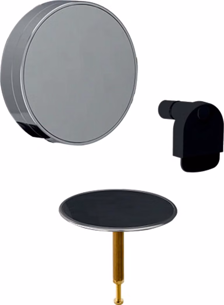 Geberit Set prefabbricato scarico vasca da bagno, Split d52mm, con rubinetto girevole e alimentazione, cromato, 1 pz.