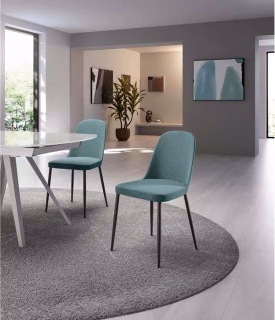 Set di 4 Sedie in tessuto Tamara 55cm X 46cm H 85cm Stones