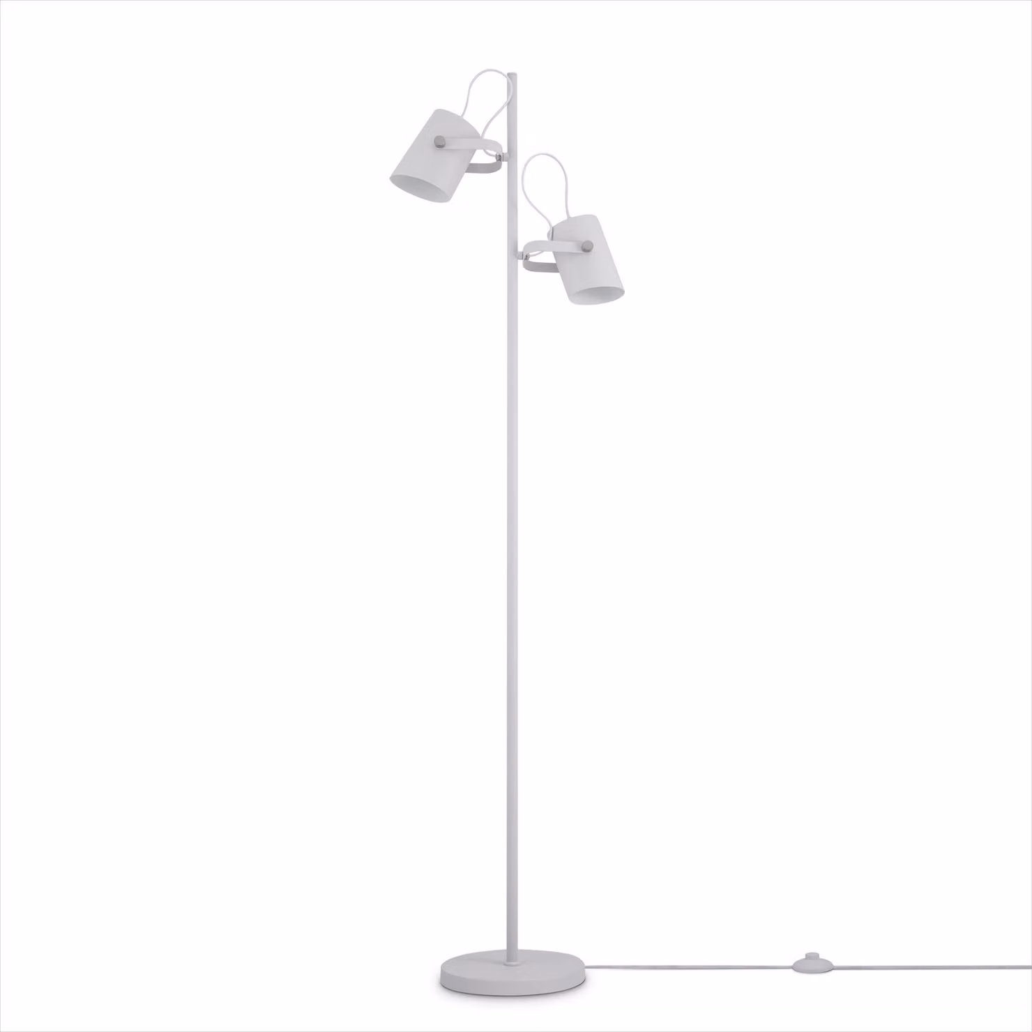 Lampada da terra Lampada da lettura Soggiorno Retrò Orientabile Regolabile in altezza Metallo