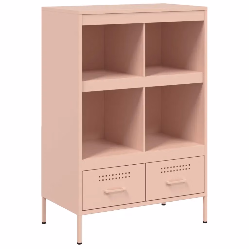 Credenza Buffet Armadio da Cucina Design Mania Rosa in Metallo Opaco L: 68 cm, P: 39 cm, H: 101,5 cm – 2