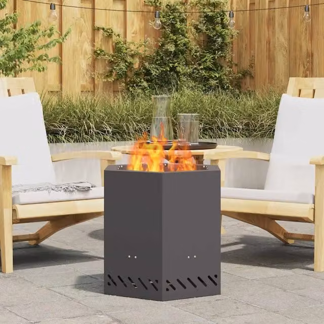Ciotola per fuoco senza fumi Nero Acciaio Corten 858982