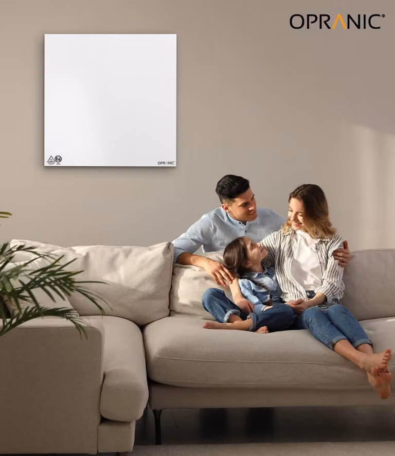Riscaldamento a infrarossi, montaggio a parete o a soffitto - Potenza: 450 Watt - Resistente agli spruzzi d'acqua