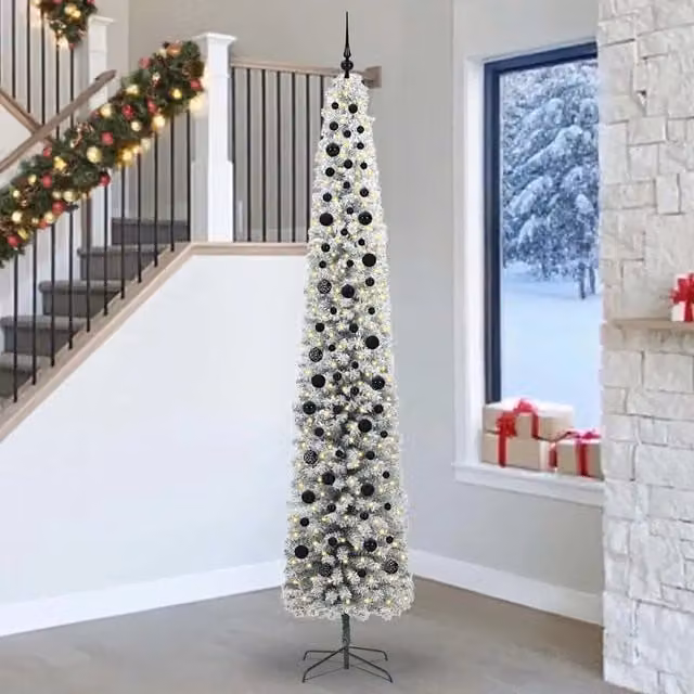 Albero di Natale artificiale verde vidaXL con 300 LED luce bianca calda, Altezza: 270 cm