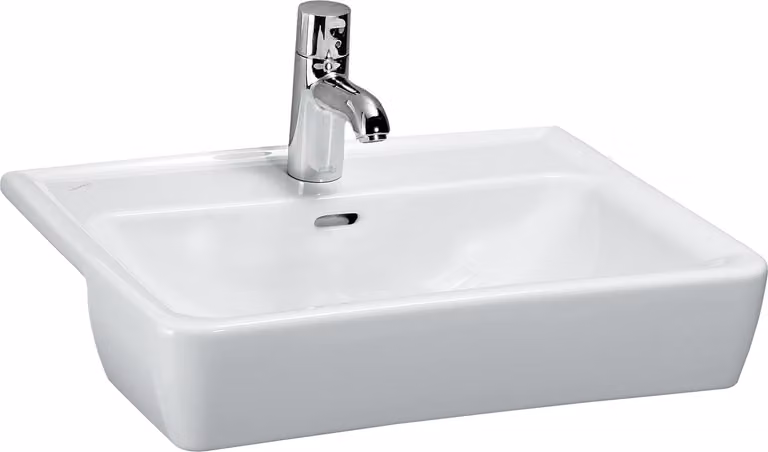 LAUFEN PRO A lavabo semi-encastré, 1 trou pour robinet, avec trop-plein, 560x440mm, blanc, H8129610001041, H8129610001041