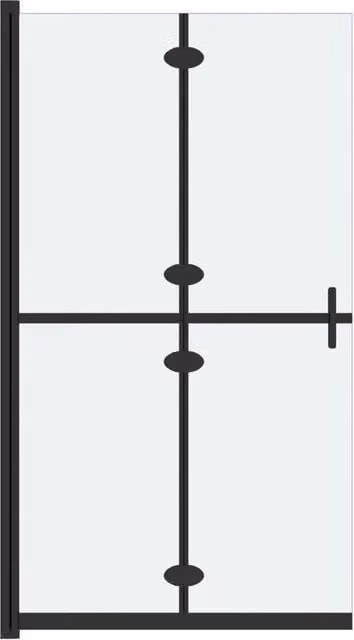 Parete per Doccia Walk-in Pieghevole in Vetro ESG 120x190 cm CFW8409508