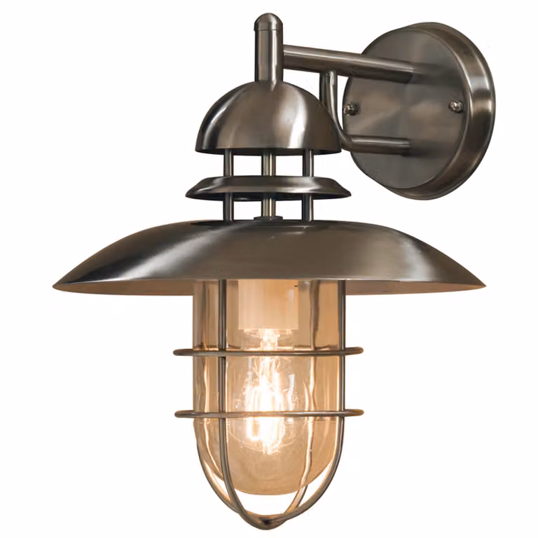 Applique Konstsmide Sorrento in acciaio inox con vetro trasparente