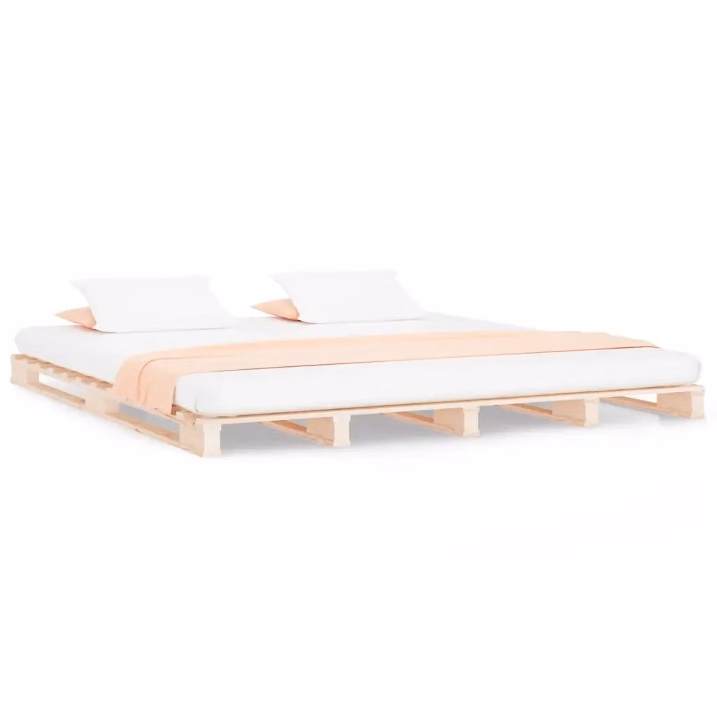 Letto a pallet vidaXL in legno massello di pino non trattato L/P: 140 x 200 cm – 2