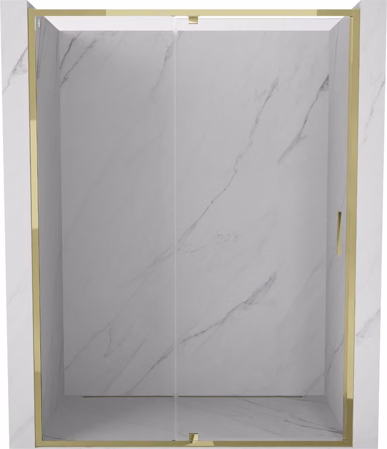 Mexen Exo porta doccia battente 130 cm, trasparente, dorato - 819-130-000-50-00