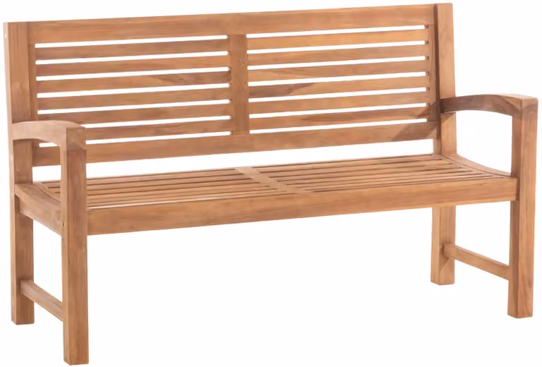 Panca da giardino Halden, realizzata in legno di teak, 150 cm