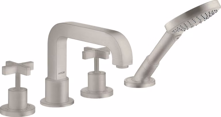 hansgrohe AXOR Citterio 4 trous pour baignoire avec poignées transversales, 39445800, 39445800