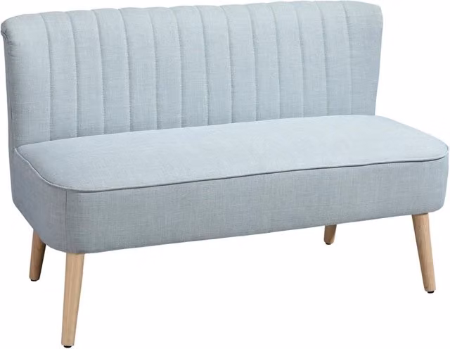 Divano 2 posti ¨C Minimal ¨C Tessuto antimacchia, verde chiaro, 117x56.5x77 cm