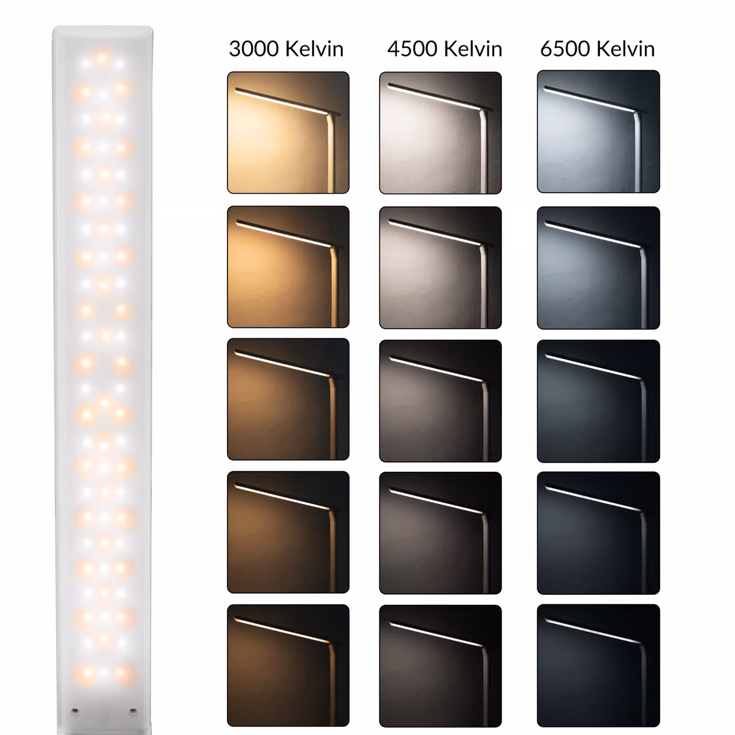 Lampada da tavolo a LED Monzana bianca con tecnologia touch e regolabile in intensità – 2