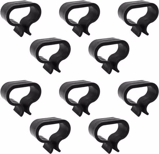 Set di fissaggio per terrazze - Antiscivolo - Per esterni - Nero - Elementi di fissaggio per terrazze - Mobili in rattan - 10 pezzi - Giunto - Grande - Sezionale - Clip di allineamento nere - Adatto per mobili da esterno.