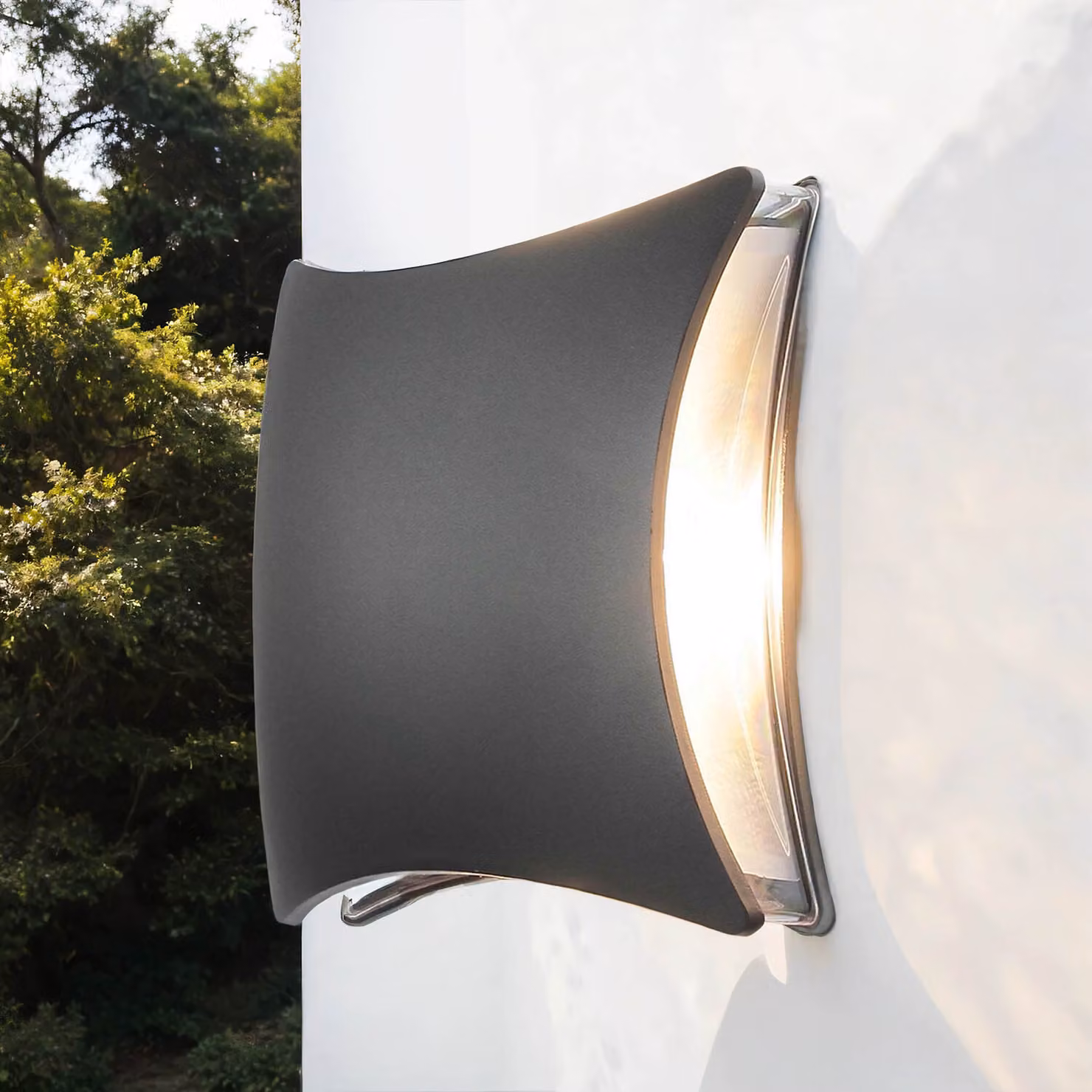 Applique da esterno di design con tecnologia LED economica - nero - IP44 applique da casa applique da esterno