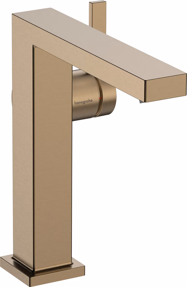 Mitigeur monocommande de lavabo hansgrohe Tecturis E Fine 150, portée 157 mm, garniture d'écoulement PUSH, CoolStart, 73042140, 73042140