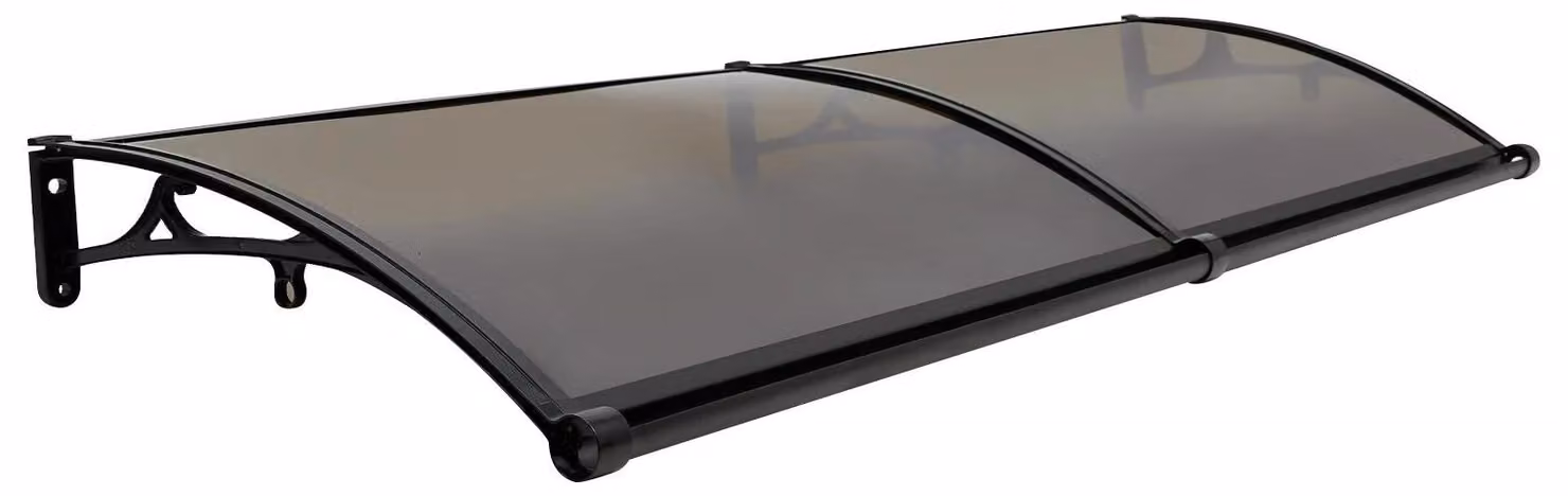 Tenda da porta – Tenda curva per porta – 200x60 cm – Lega di alluminio – Capacità di carico 200 kg – Resistente alle temperature da -35 a 120°C – Colore: marrone chiaro