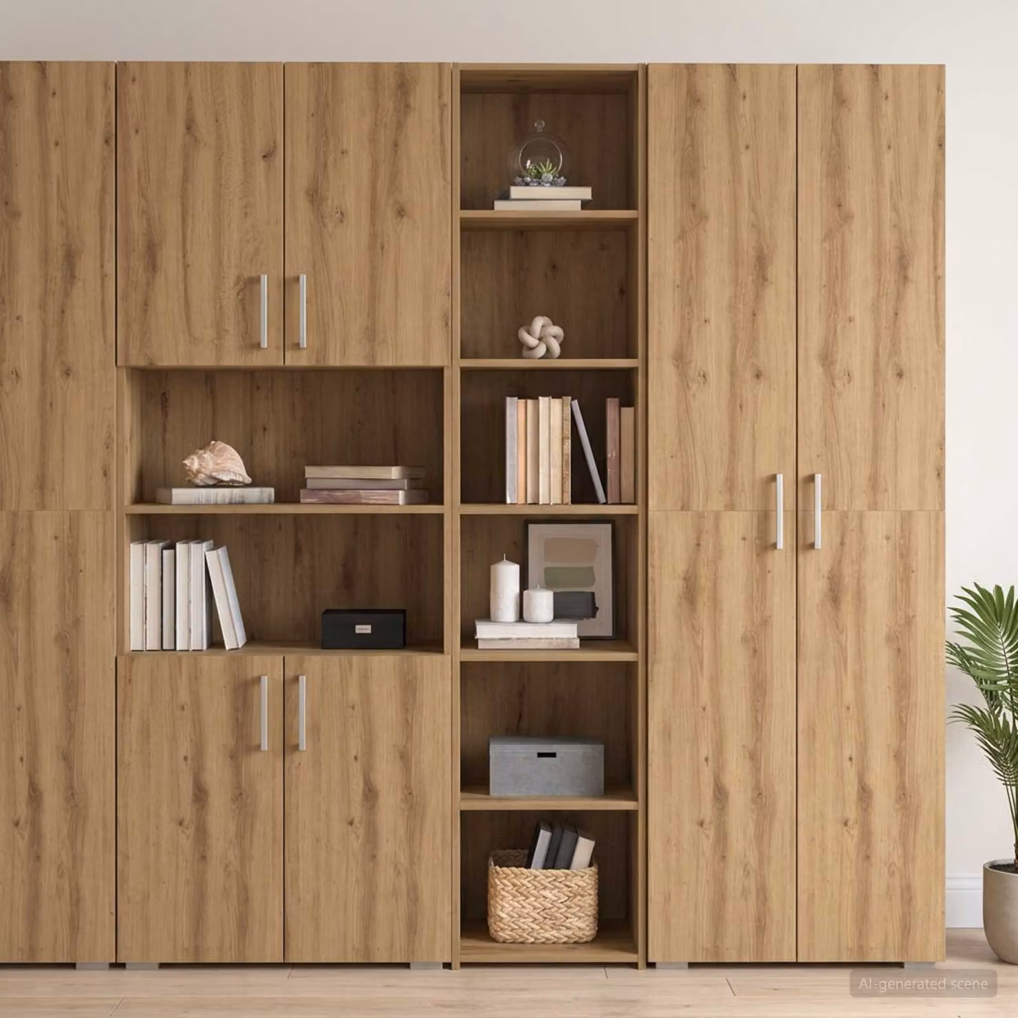 vidaXL Credenza Moderna in Rovere con Ripiani Interni e Ante a Battente, L/P/H: 40 x 41 x 185 cm