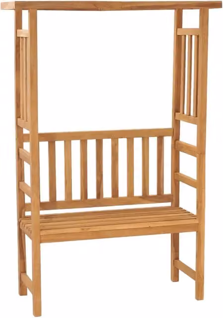 Panchina da giardino per esterni terrazzo con pergola 115 cm in legno massello di teak 02_0011637