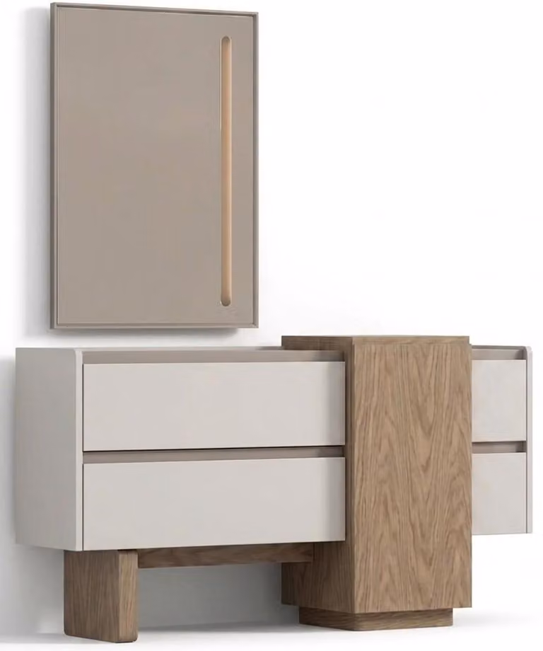 Moderner Weißer Schminktisch Holz Hocker Schlafzimmer Luxus Design Set