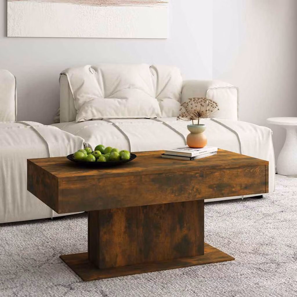 vidaXL Tavolino da Salotto Moderno in Legno Rovere Marrone L: 96 cm, P: 50 cm, H: 45 cm