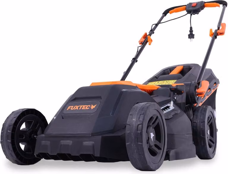 FUXTEC Tagliaerba elettrico con cavo tosaerba RME38 Larghezza di taglio di 380 mm | Cesto raccogli erba 40l Potenza di 1600W