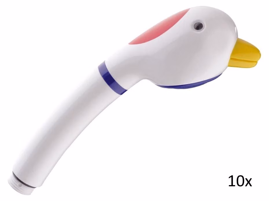 Lotto di 10x doccia a mano GERTI doccia oca blu bianco doccia vasca oca