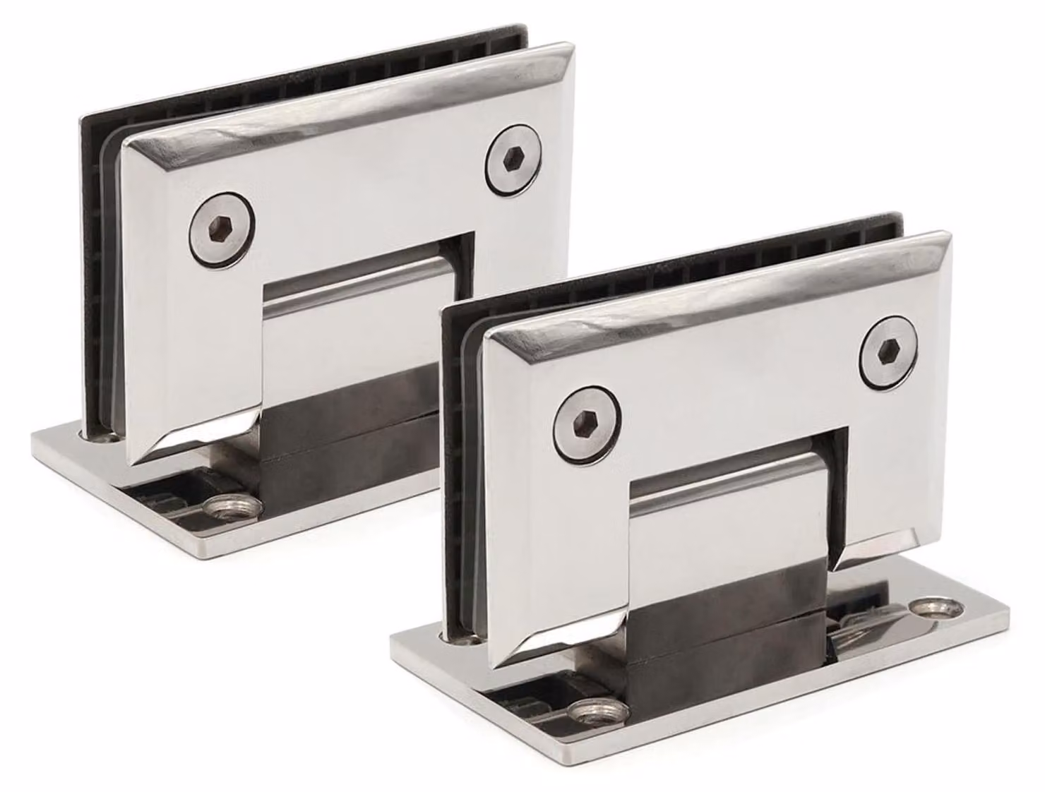 Omgoods - Clip robusto da 90° per porte di vetro in bagno - Accessori per la doccia