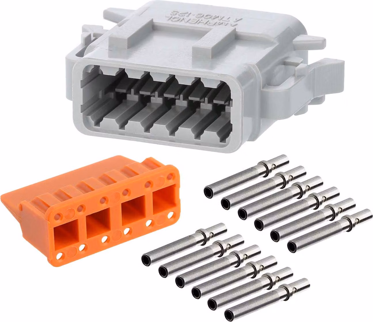 Amphenol AS-12SF 107 SET Presa cavo serie ATM, codifica A, 12 poli, connessione a crimpare, diametro isolamento 1,35 mm